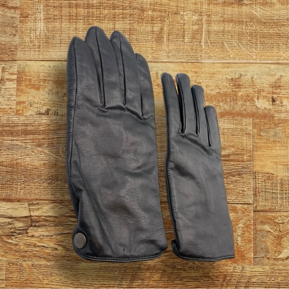 FOWNES Women's Leather Sherpa Lined Gloves Size Large